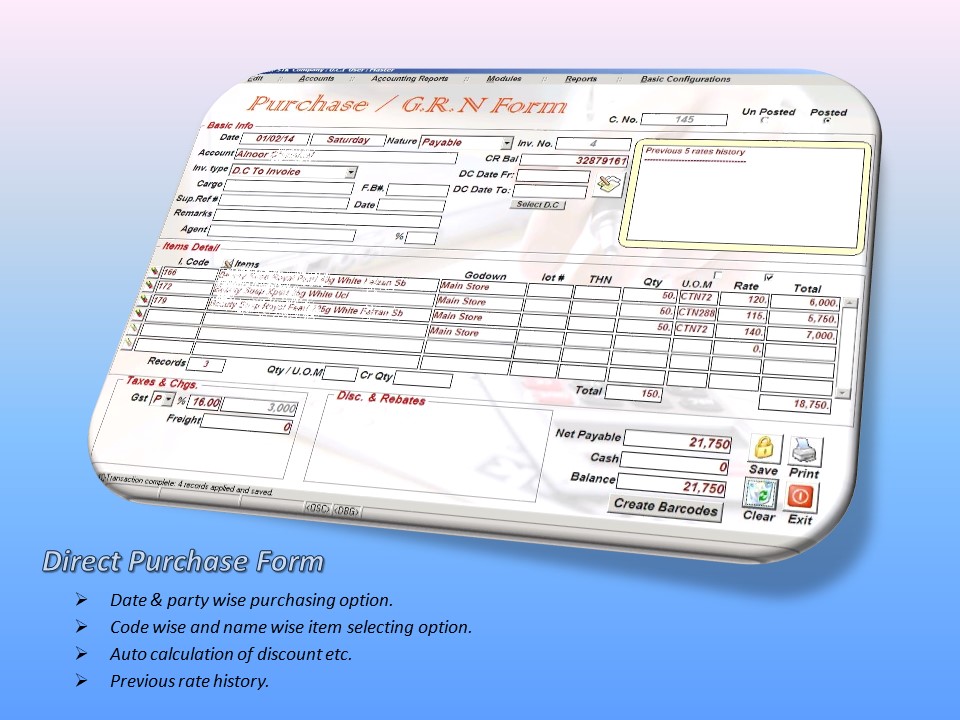 Purchase Form